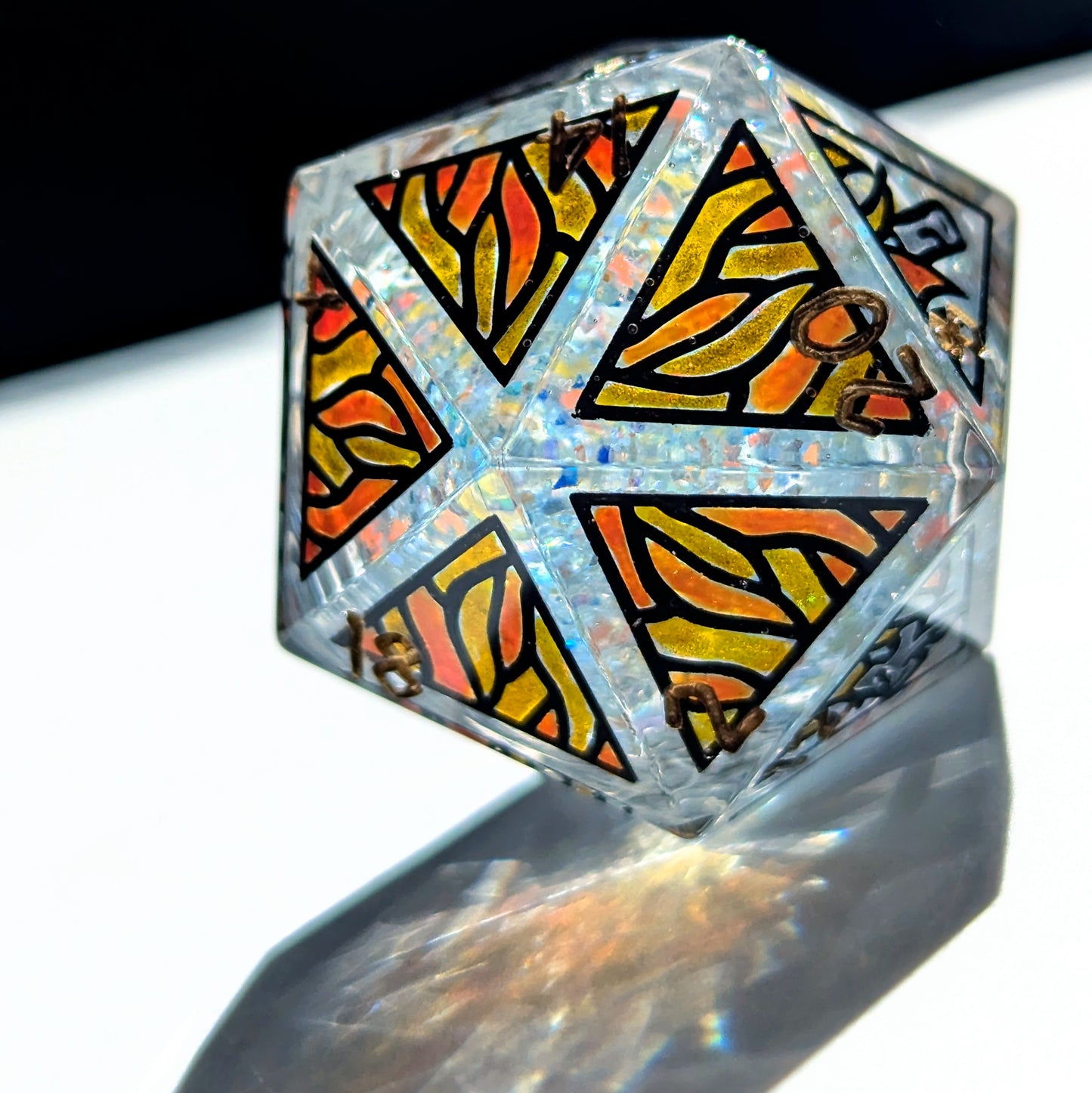 Fireballs Melt ICE - 32mm Chonk D20 + Frame