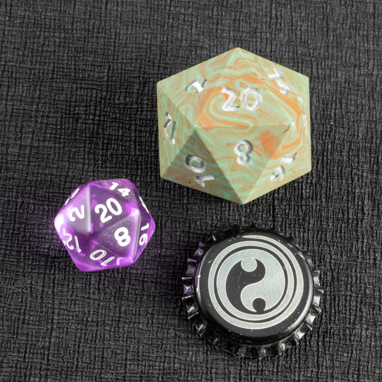 The Arc of History - 42mm Jesmonite Chonk D20