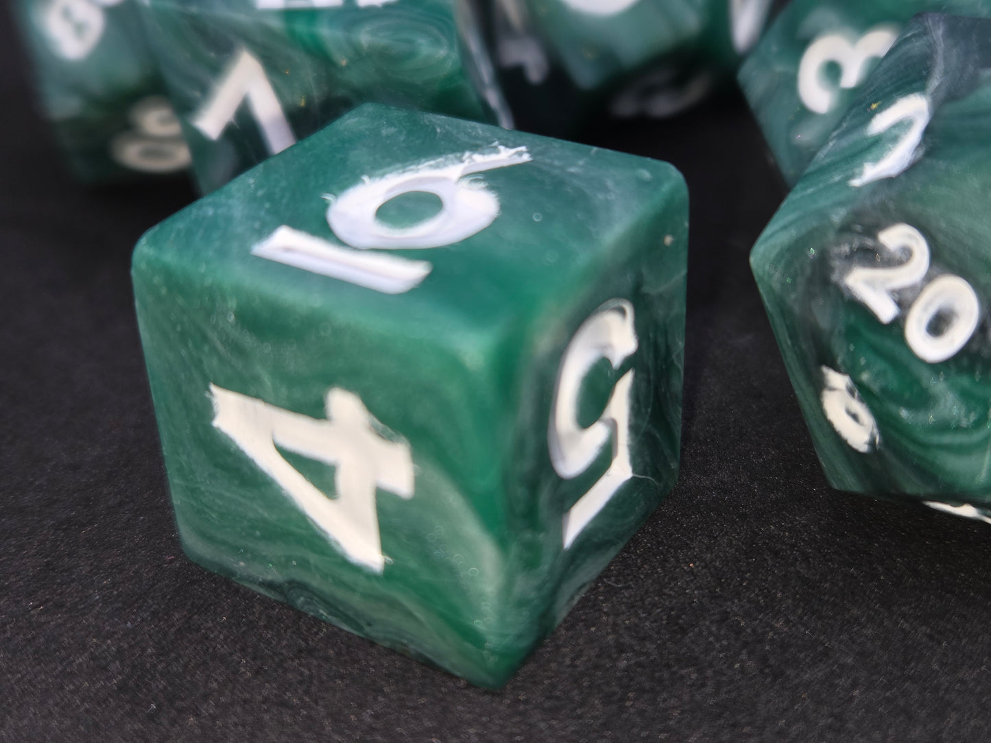Not Quite Malachite - 7-Piece Dice Set