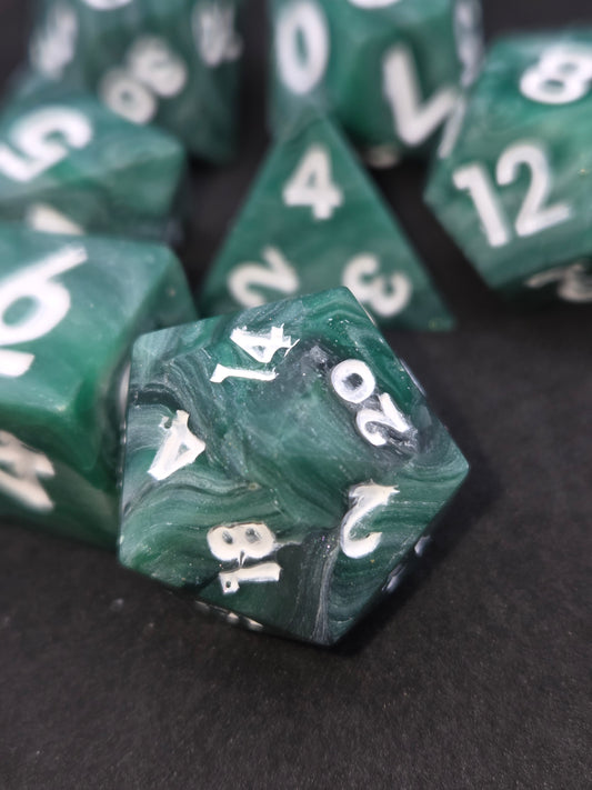 Not Quite Malachite - 7-Piece Dice Set
