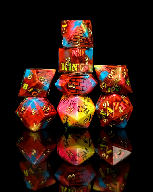 The Resistance - 8-Piece Dice Set + Frame