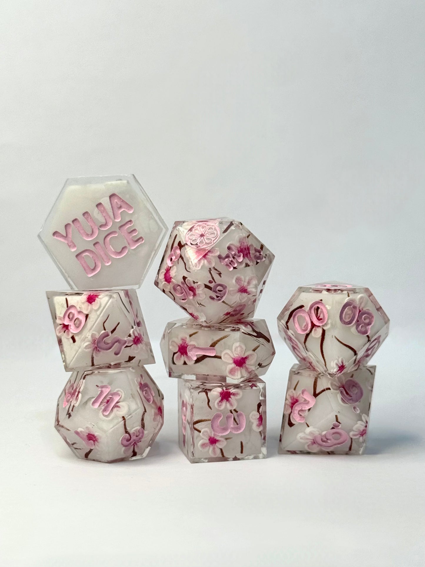 Winter Sakura - 8-Piece Dice Set