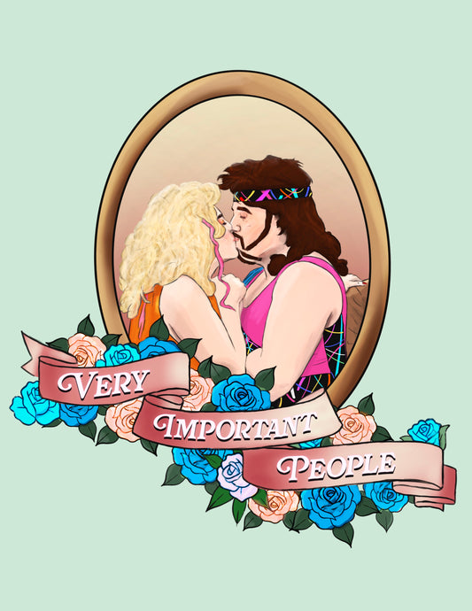 Charlotte Excitement & Greg Excitement Art Print - Signed by Izzy Roland