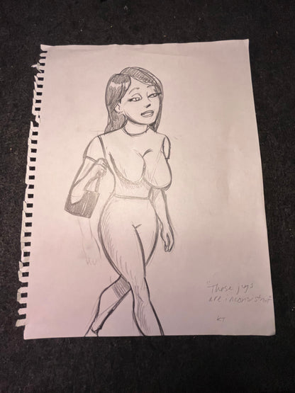 Illustrations from College Humor Sketch - Signed by Kait Thompson