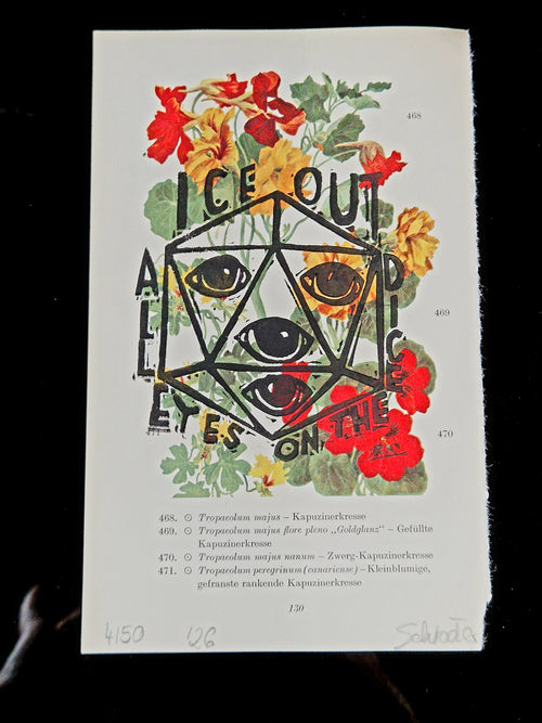 Art & Dice Bundle – Limited Linocut + Polyhedral Dice Set "Samurai Love"