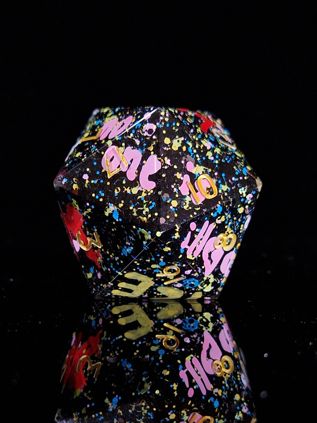 Art & Dice Bundle – Limited Linocut + Chonk D20 "161"