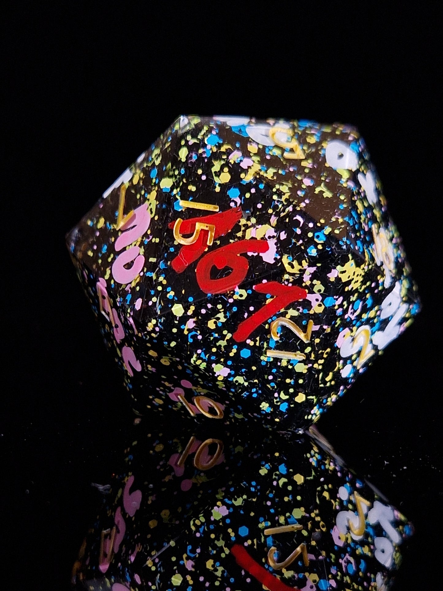 Art & Dice Bundle – Limited Linocut + Chonk D20 "161"