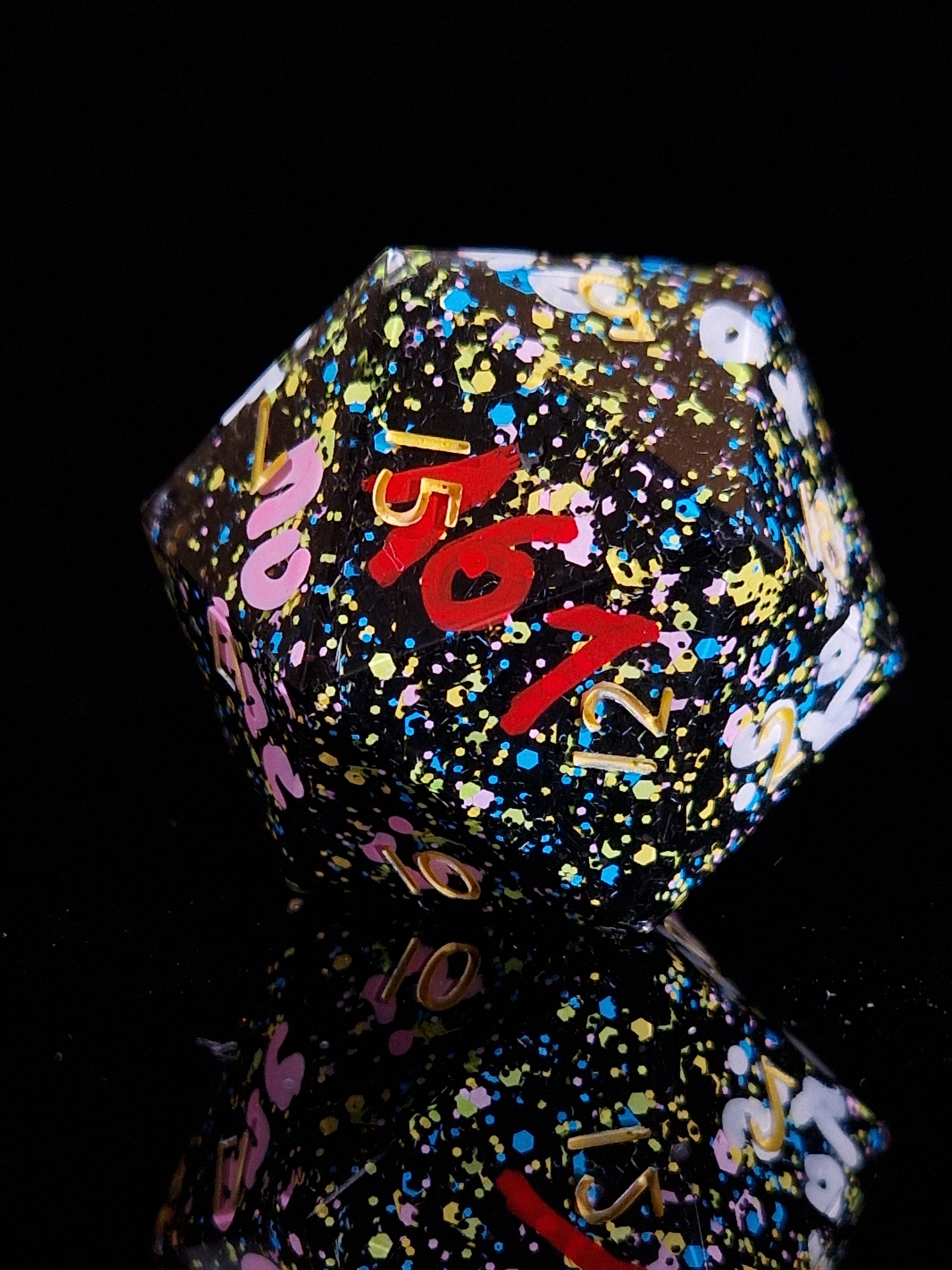 Art & Dice Bundle – Limited Linocut + Chonk D20 "161"