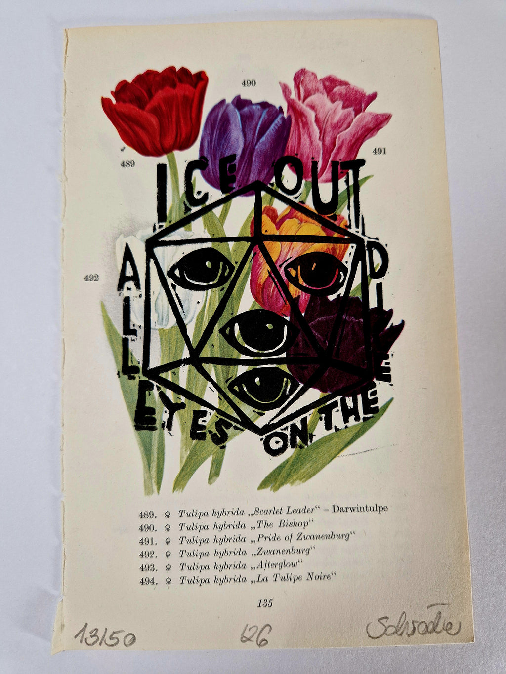 Art & Dice Bundle – Limited Linocut Print + Dice Bag