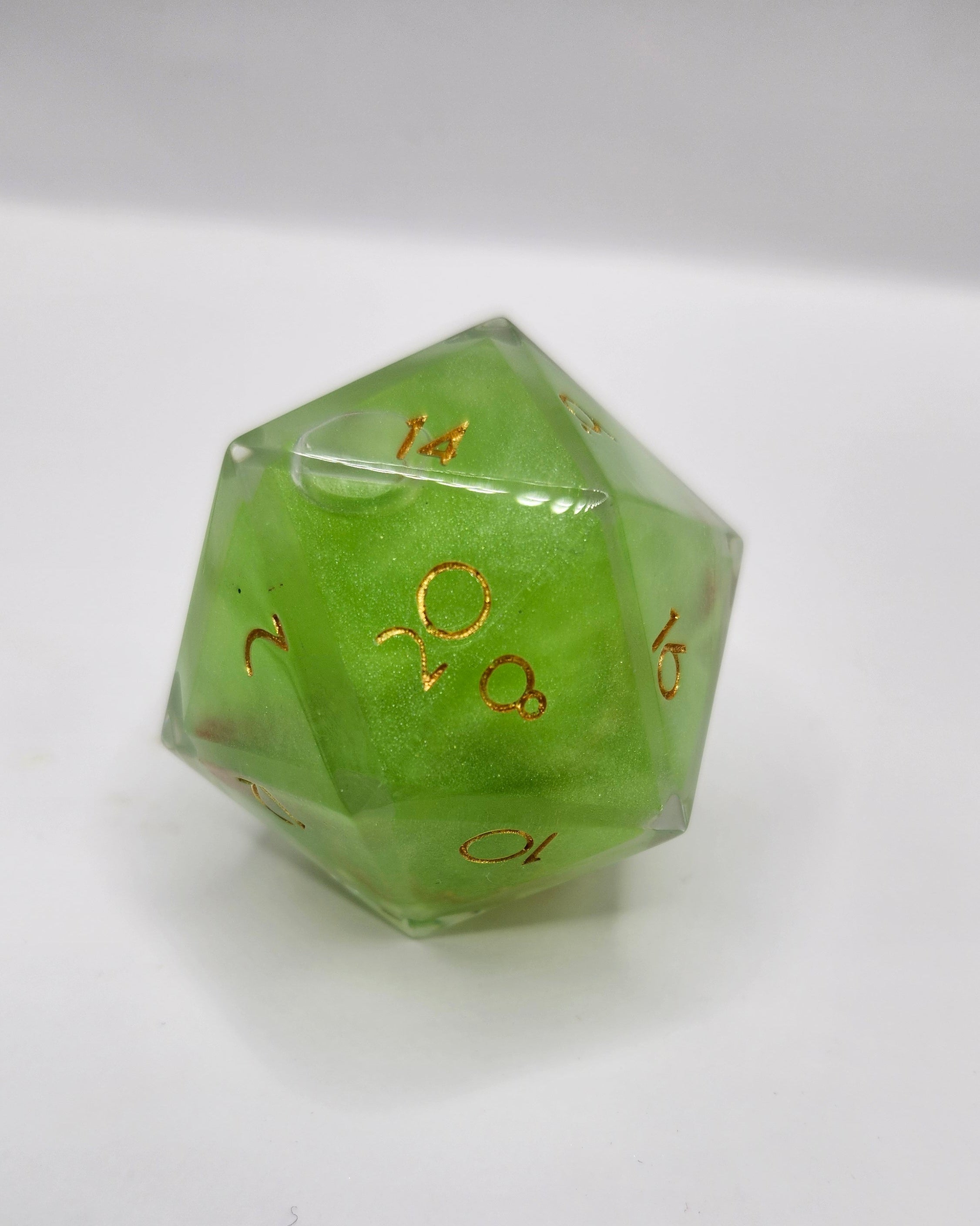 Gelatinous Cube Says No Kings - 40mm Liquid Core d20