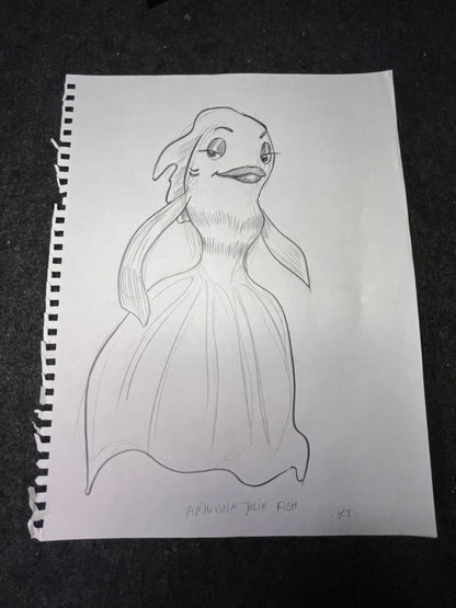 Illustrations from College Humor Sketch - Signed by Kait Thompson