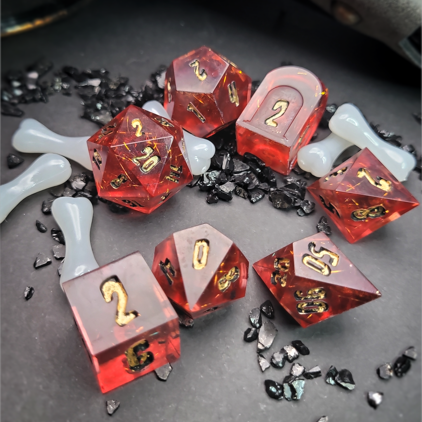 Burning Embers - 7-Piece Dice Set