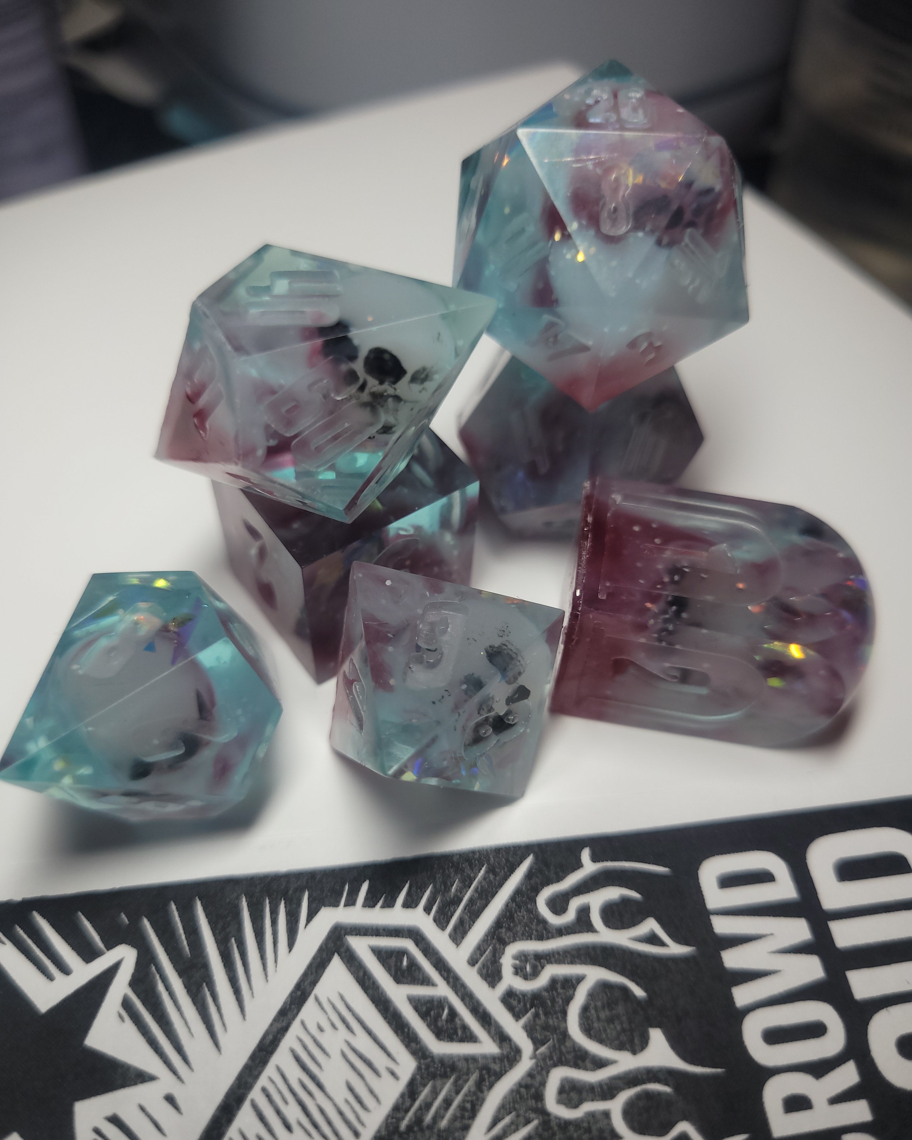 Frosty Karma Sharp Edge 7-Piece Resin Dice Set