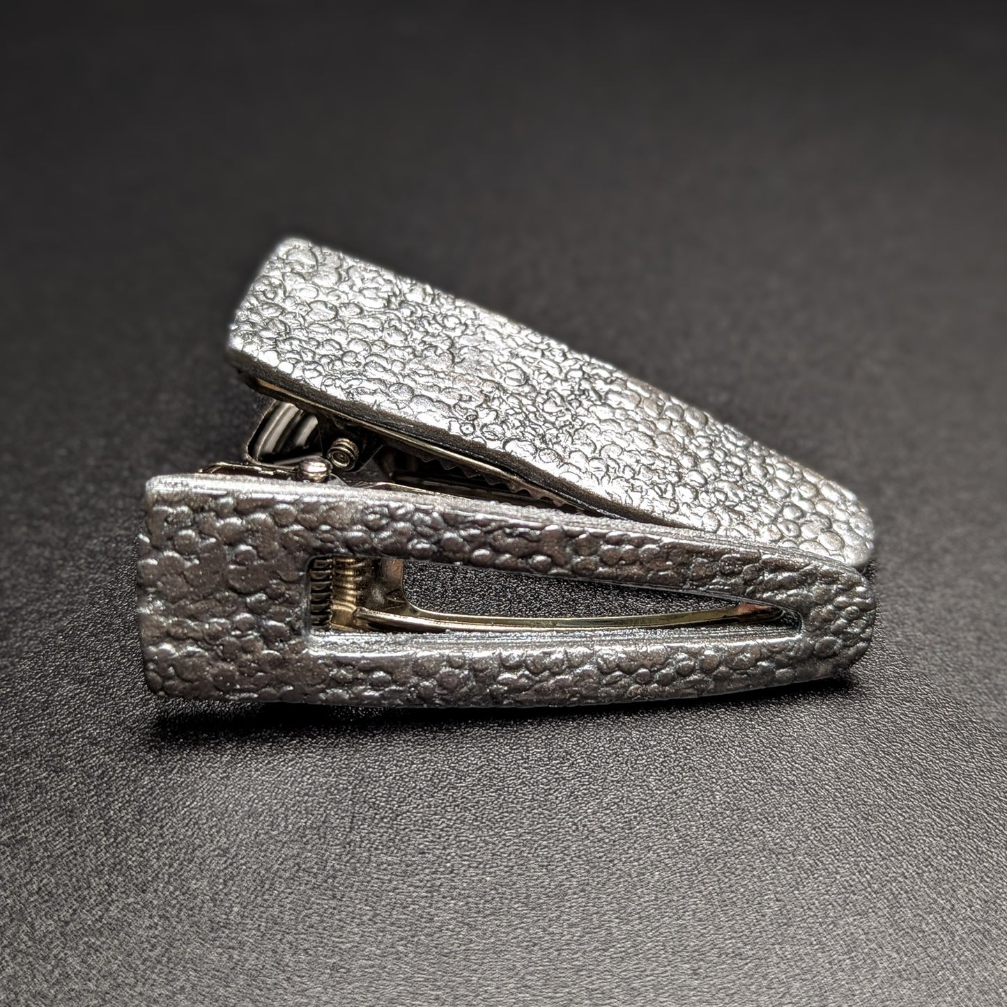 Silver Dragon Scale Hair Clips Set
