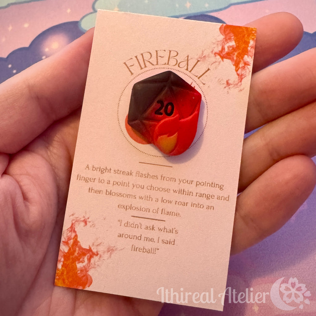 (One) Fireball D20 Magnet