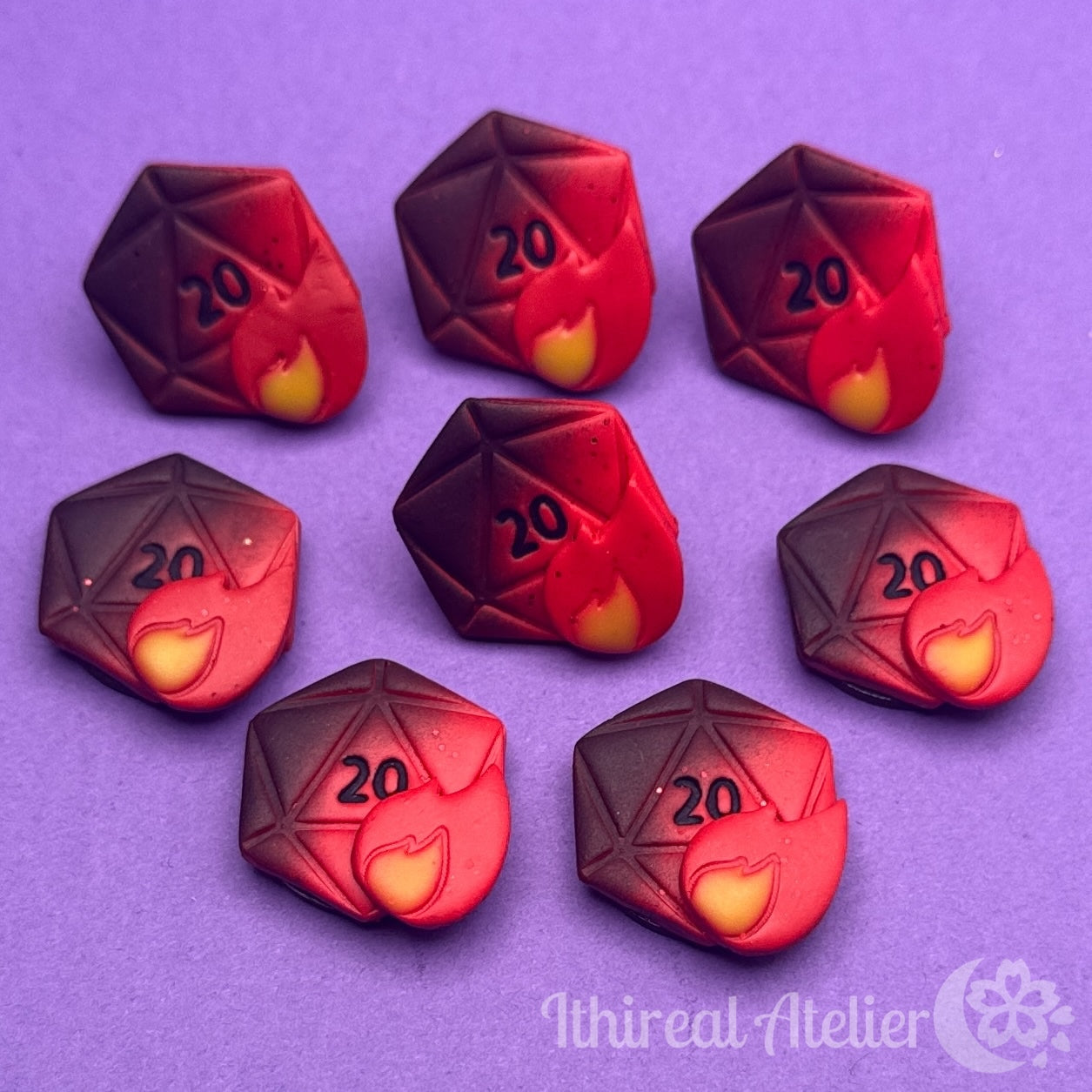 (One) Fireball D20 Magnet