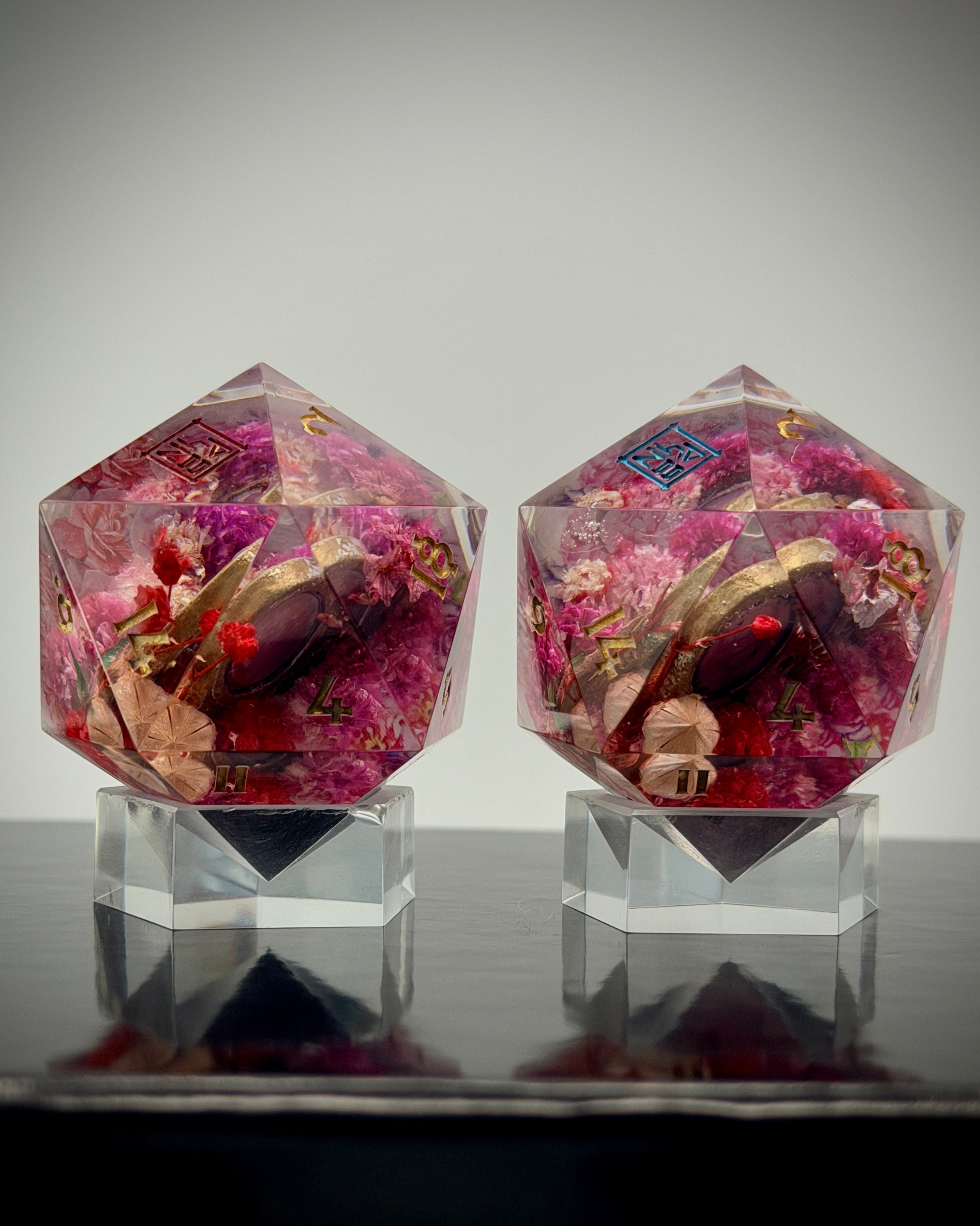 "In Memoriam" - Pair of 35mm d20s