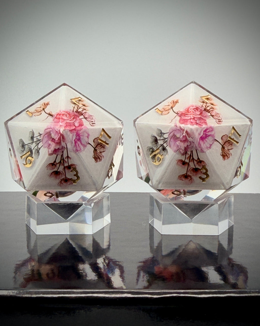 "In Memoriam" - Pair of 35mm d20s