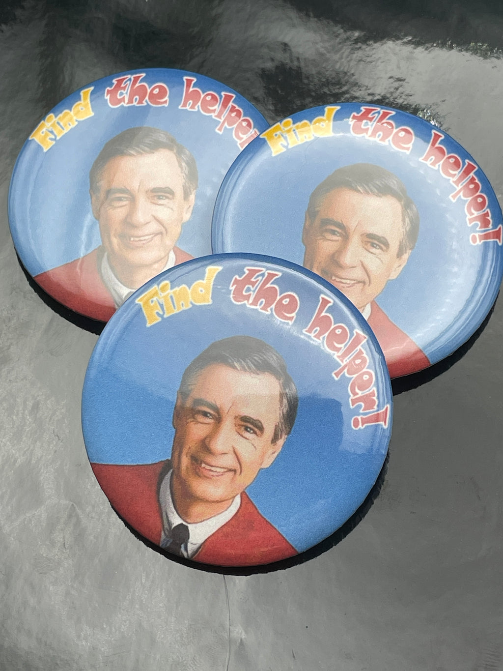 Mr. Rogers Find the Helper 2.25" Button