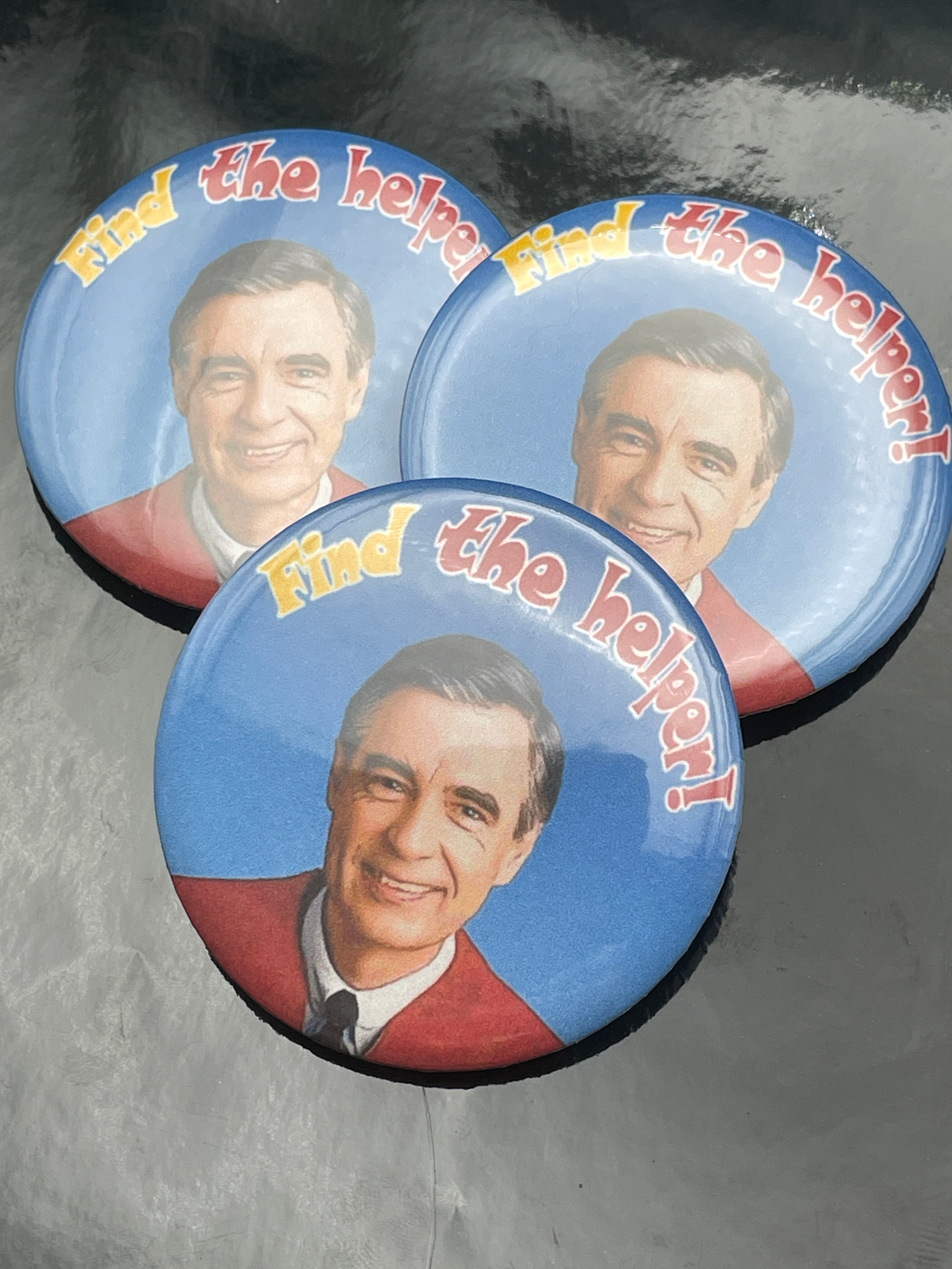 Mr. Rogers Find the Helper 2.25" Button
