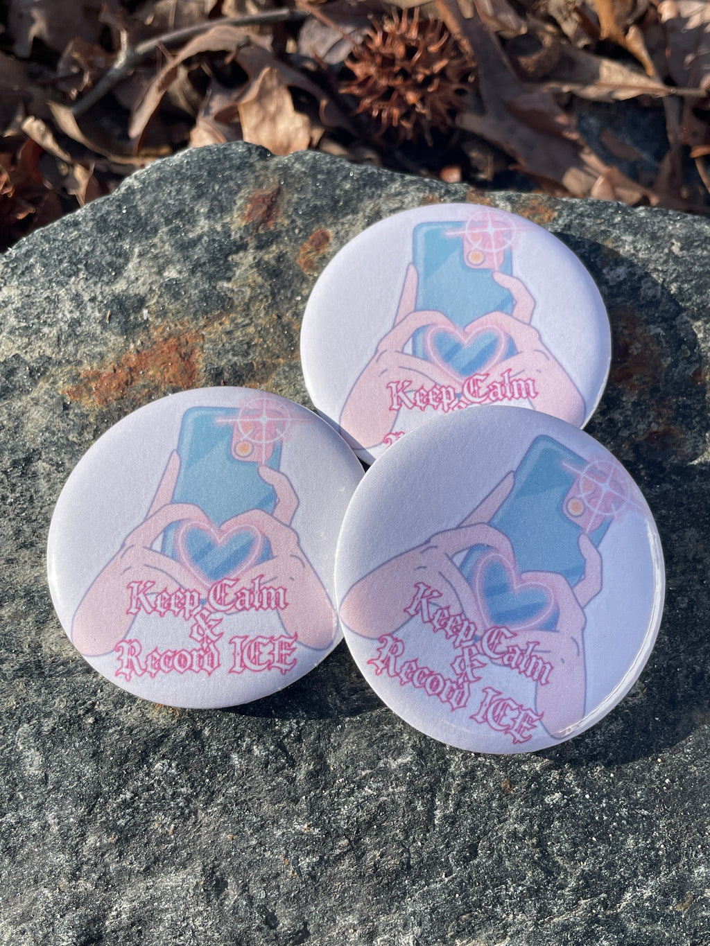 Keep Calm & Record ICE 2.25" Button