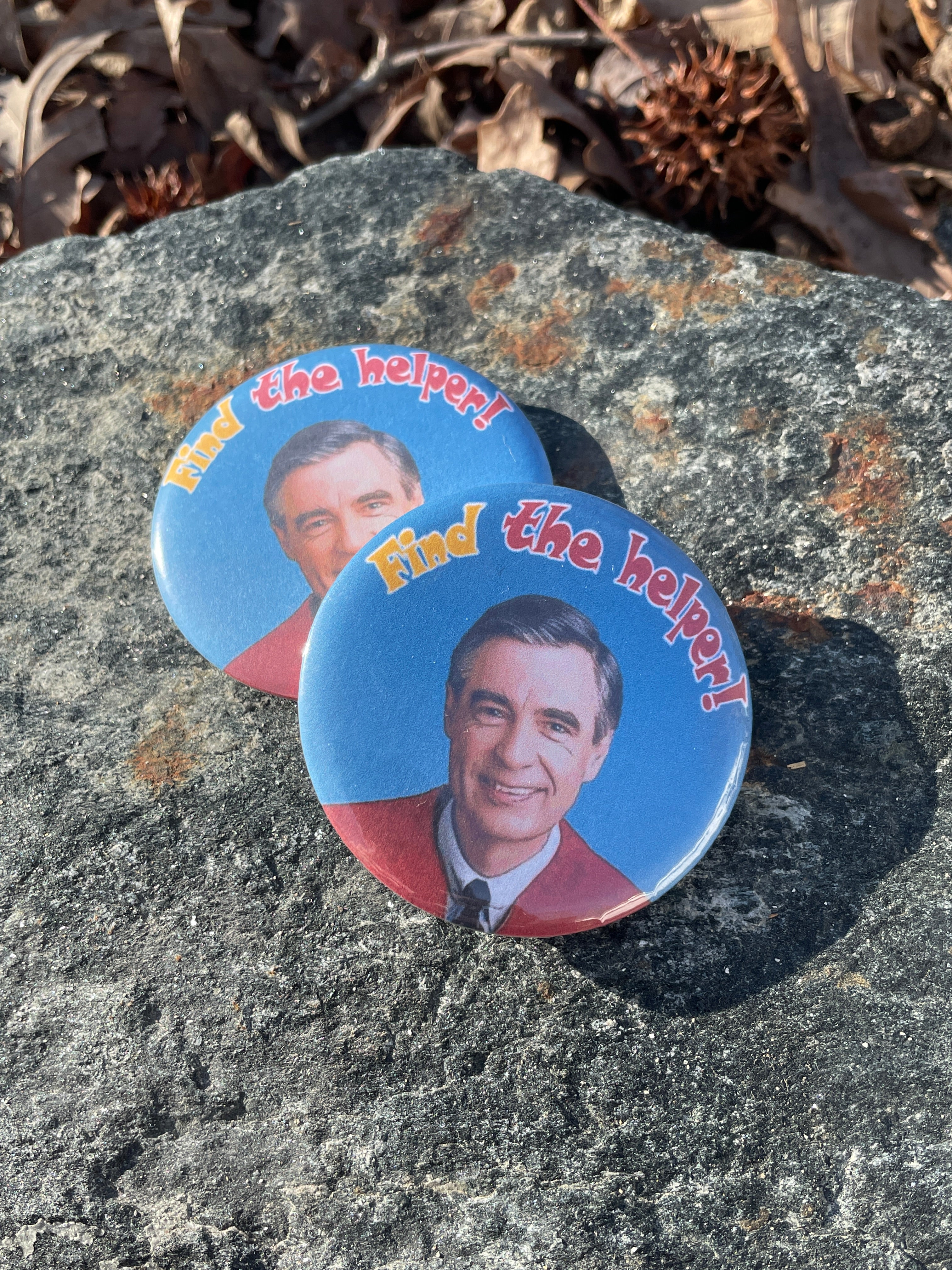 Mr. Rogers Find the Helper 2.25" Button