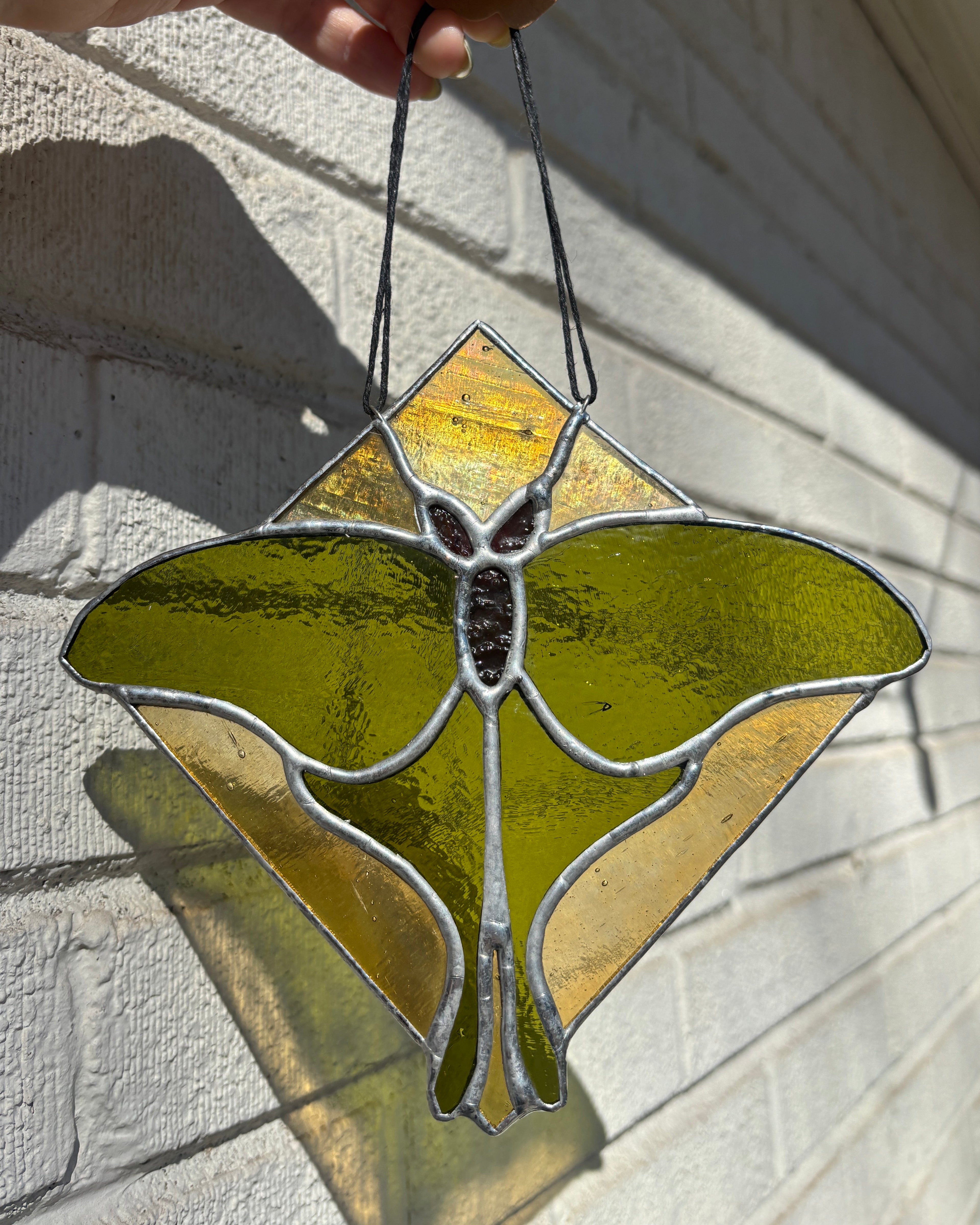 Luna Moth - Stained Glass Suncatcher