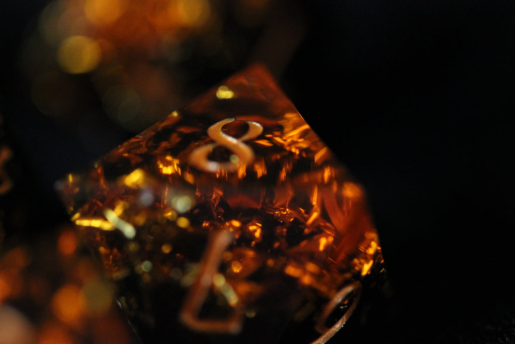 Burning Cinders - 7-Piece Dice Set