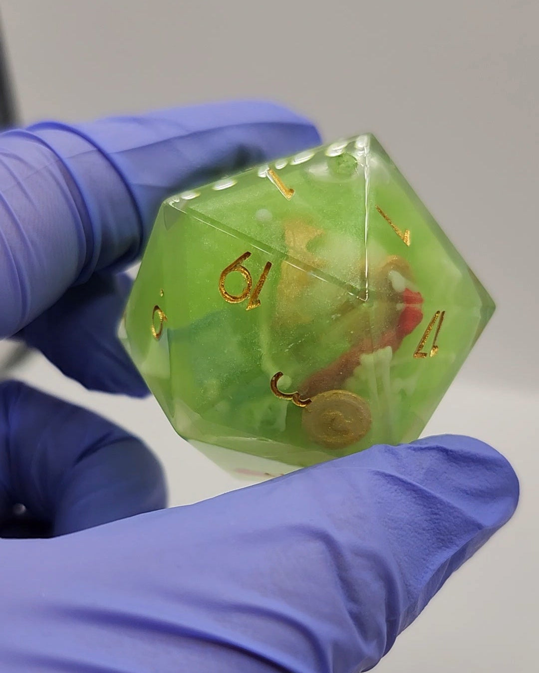 Gelatinous Cube Says No Kings - 40mm Liquid Core d20