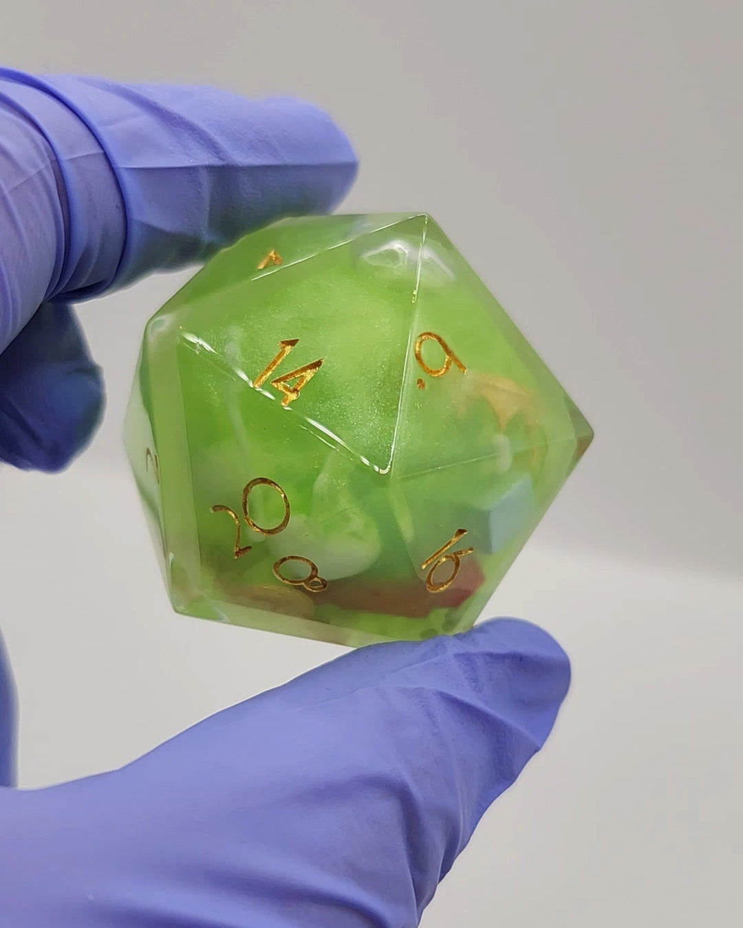 Gelatinous Cube Says No Kings - 40mm Liquid Core d20