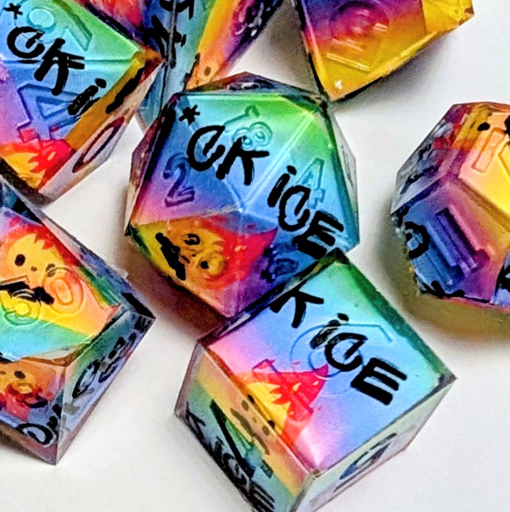 F*ck ICE Burn in Rainbow - 7-Piece Standard Set