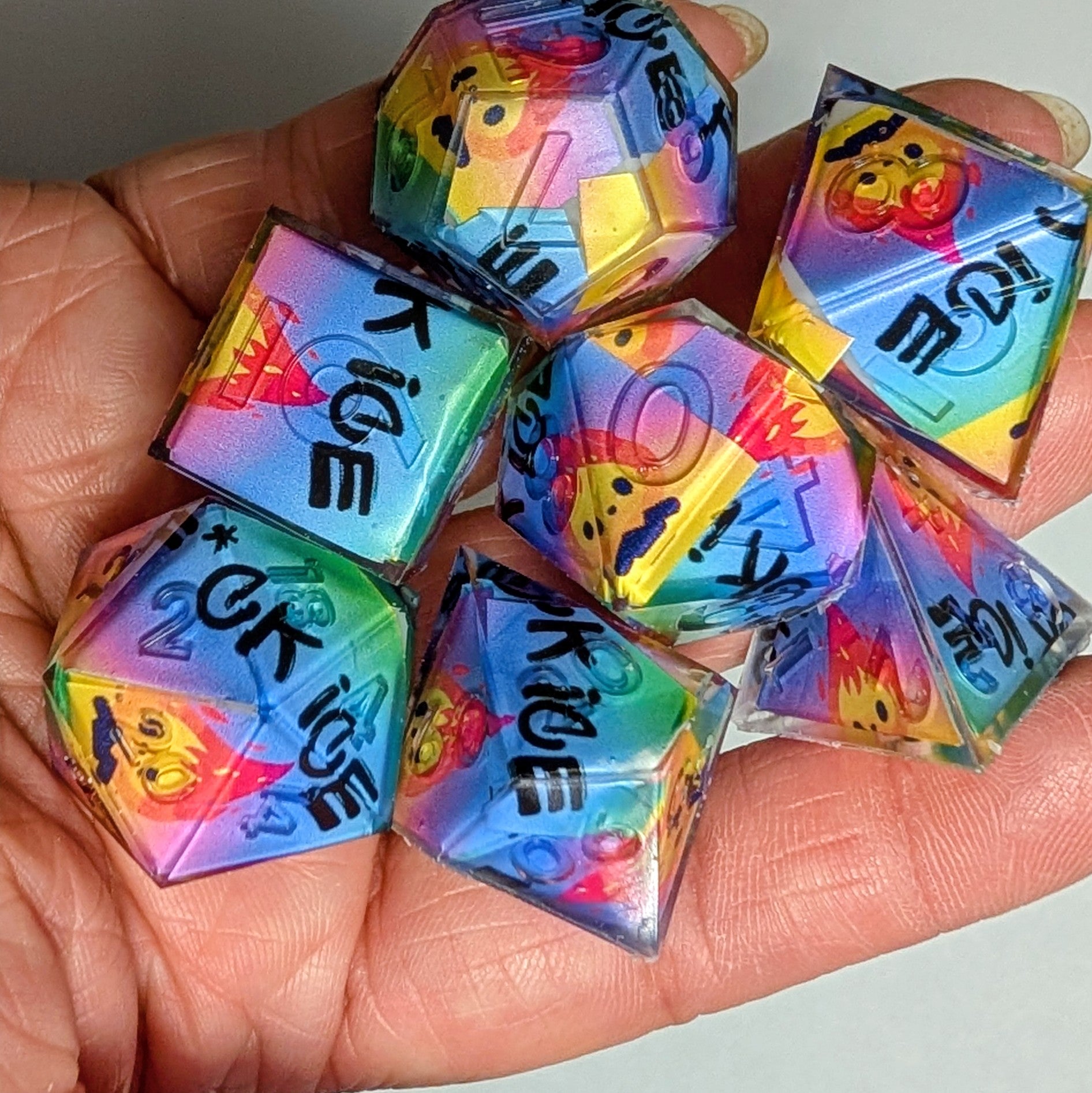 F*ck ICE Burn in Rainbow - 7-Piece Standard Set