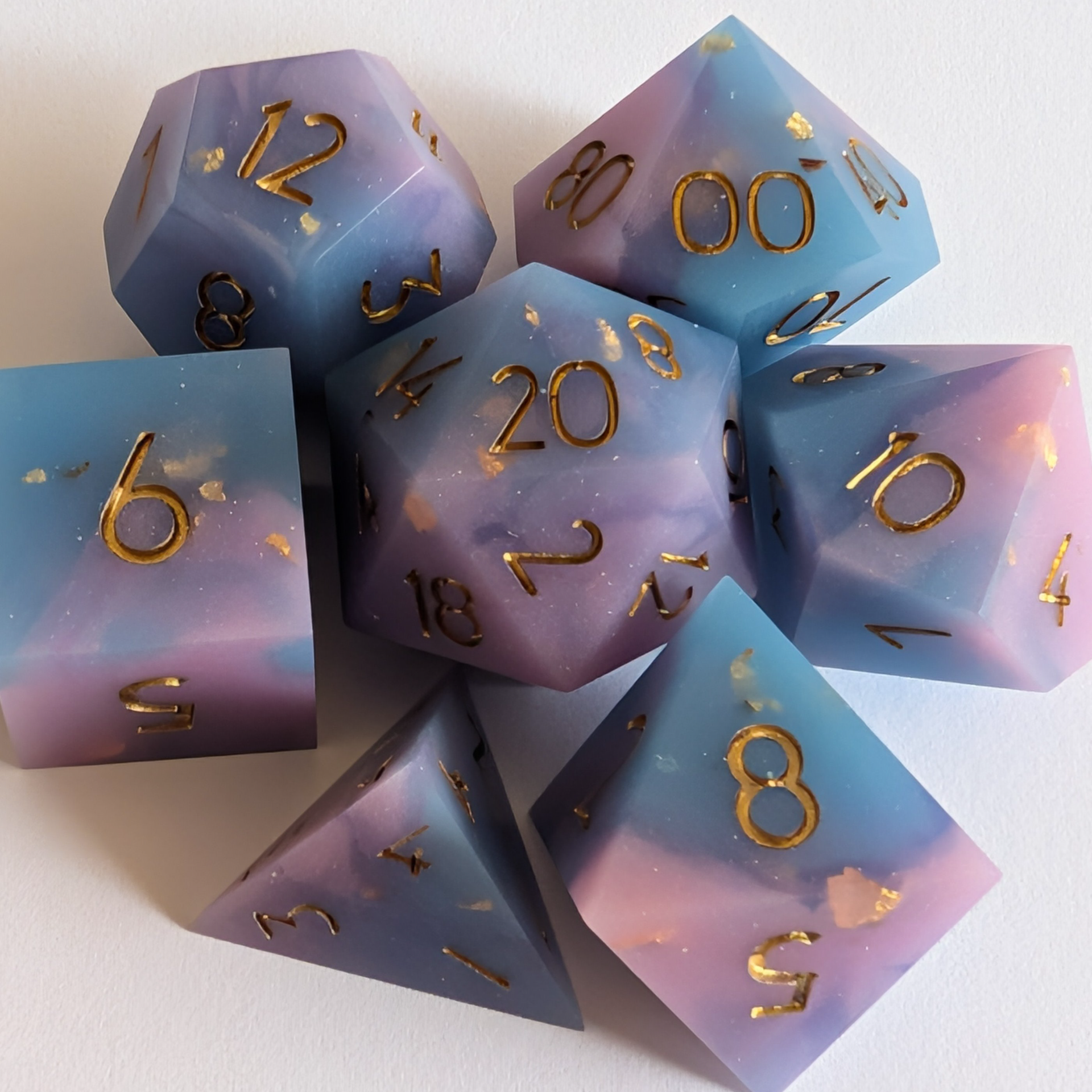 Pastel Mists - Set of 7 Polyhedral RPG Dice