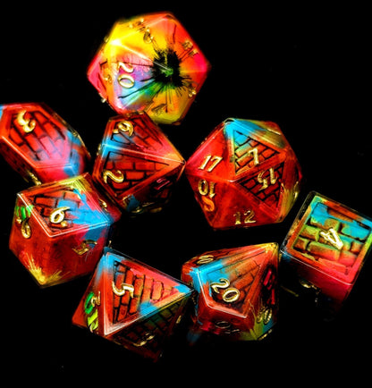 The Resistance - 8-Piece Dice Set + Frame