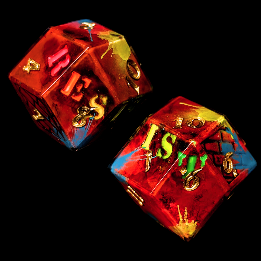 The Resistance - 8-Piece Dice Set + Frame