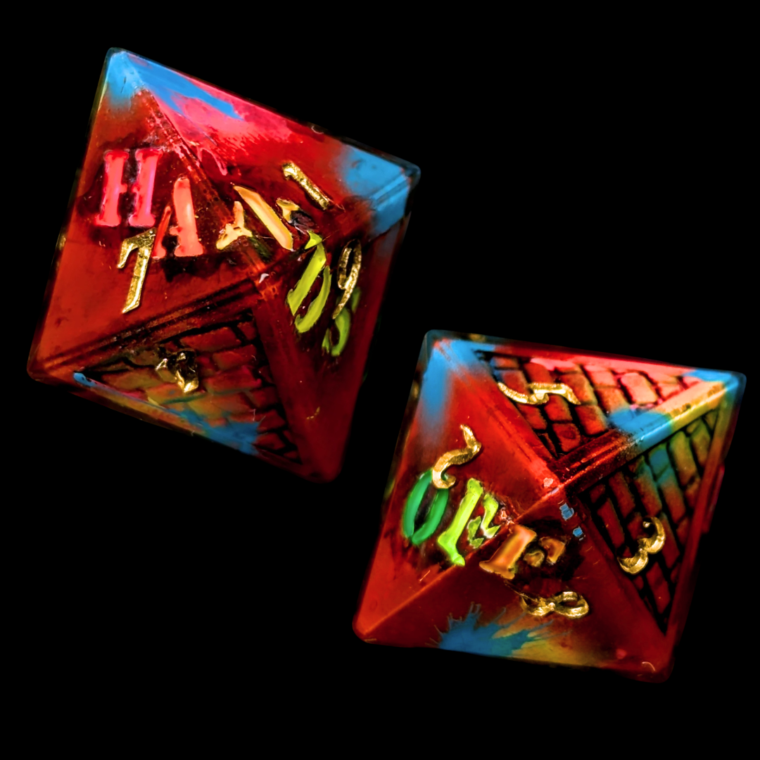 The Resistance - 8-Piece Dice Set + Frame