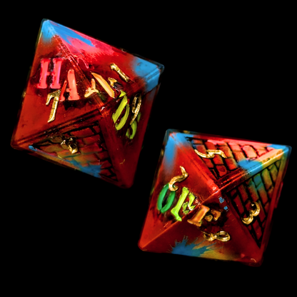 The Resistance - 8-Piece Dice Set + Frame