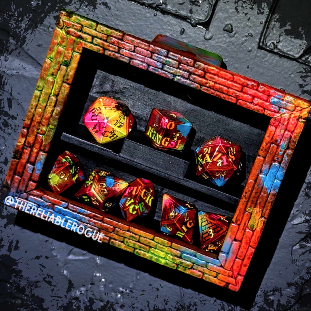 The Resistance - 8-Piece Dice Set + Frame