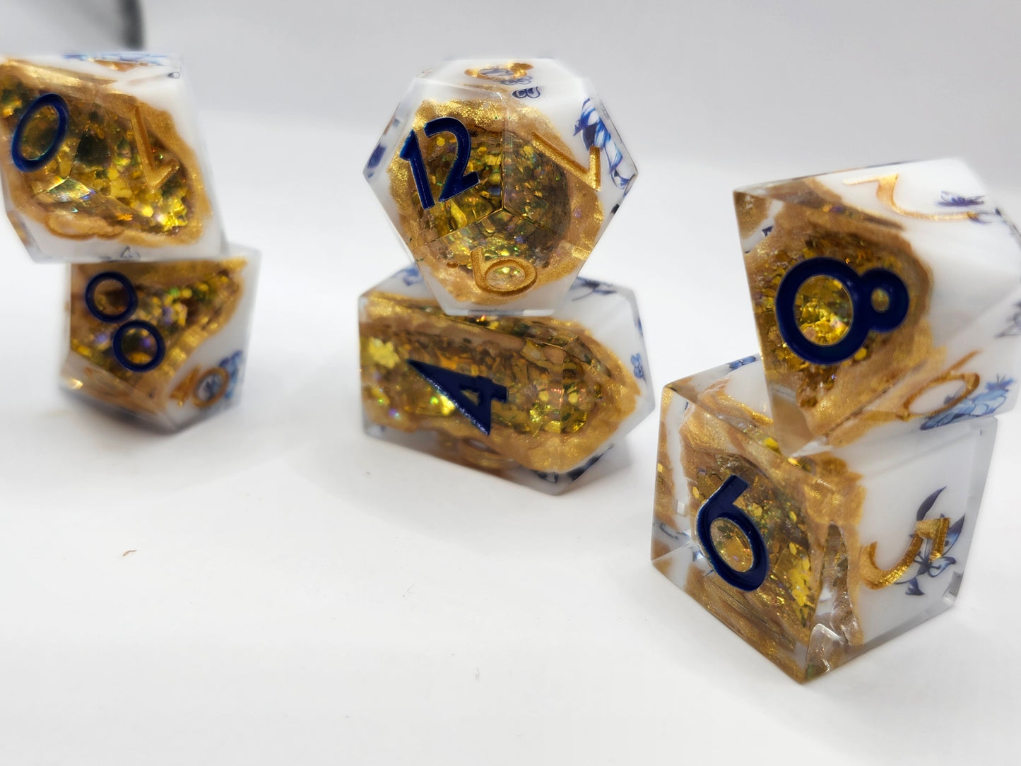 Porcelain as Fragile as an Oligarch's Ego - 8-Piece Dice Set