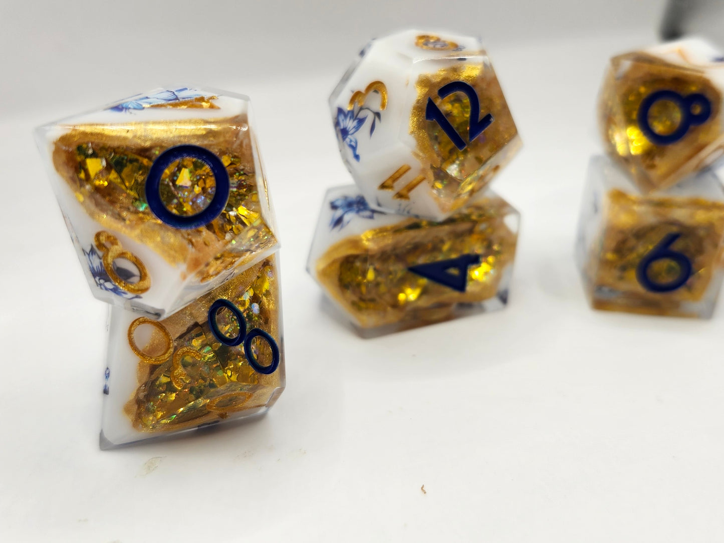 Porcelain as Fragile as an Oligarch's Ego - 8-Piece Dice Set