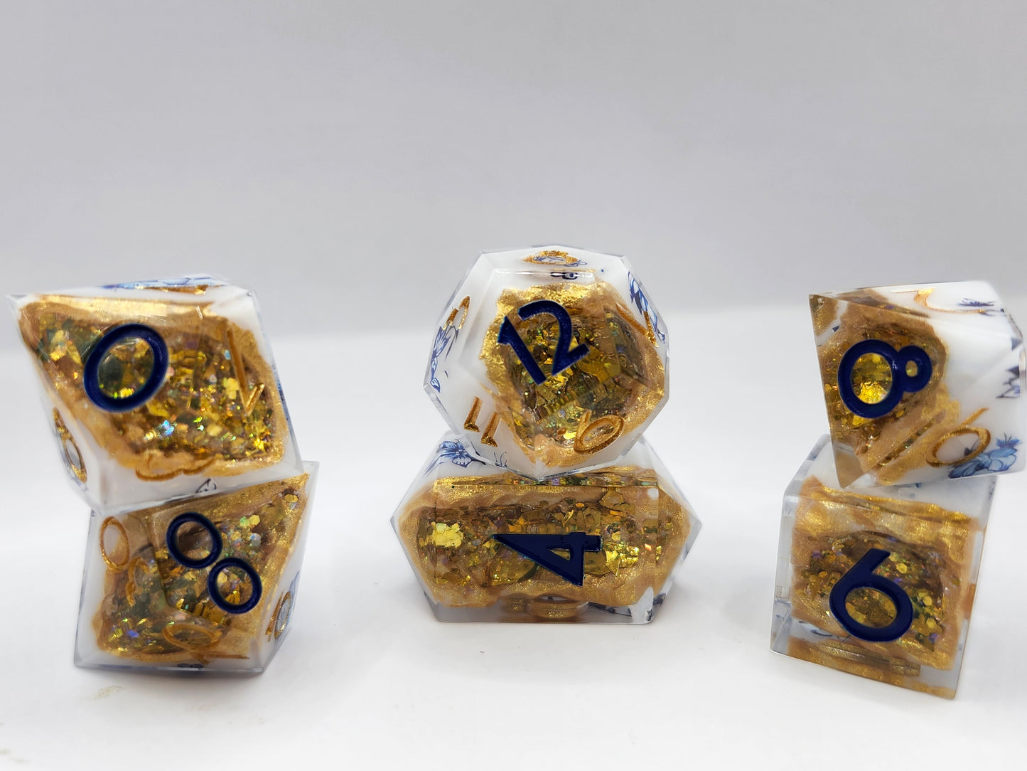 Porcelain as Fragile as an Oligarch's Ego - 8-Piece Dice Set