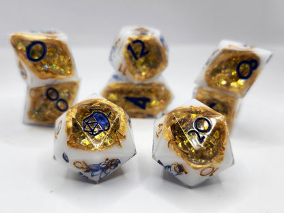 Porcelain as Fragile as an Oligarch's Ego - 8-Piece Dice Set