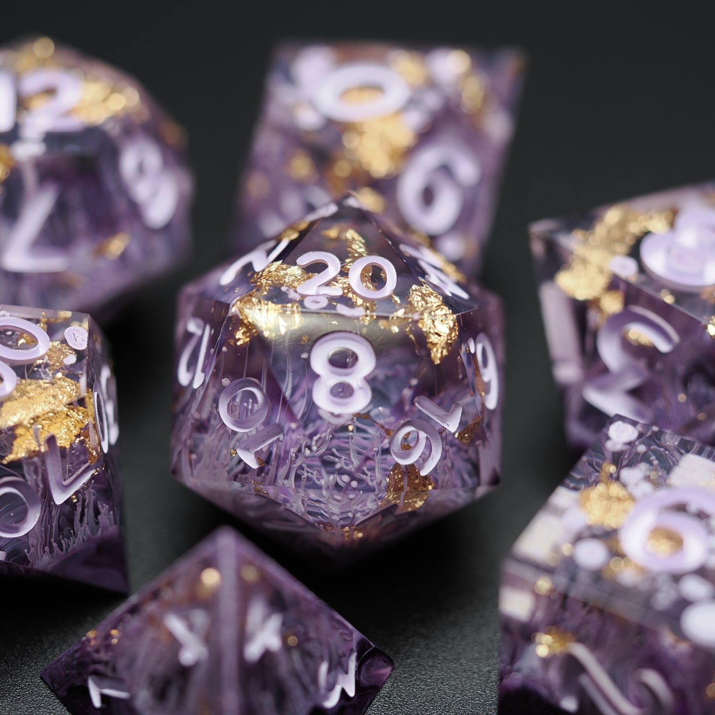 Purple Petri - 7-Piece Dice Set