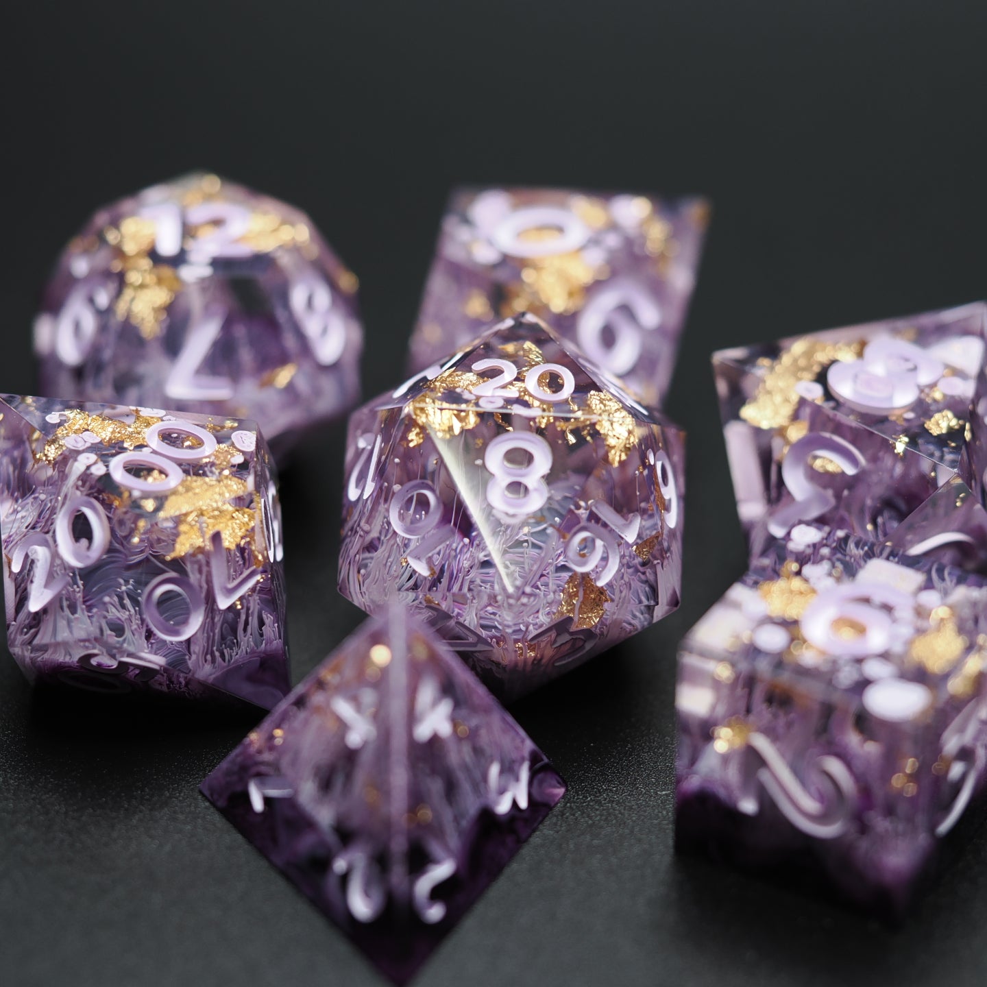 Purple Petri - 7-Piece Dice Set