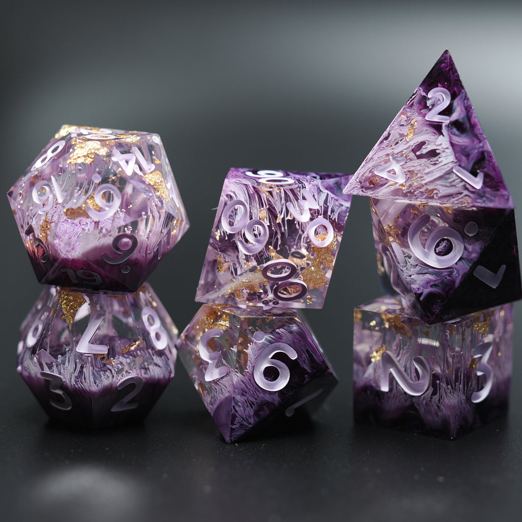 Purple Petri - 7-Piece Dice Set
