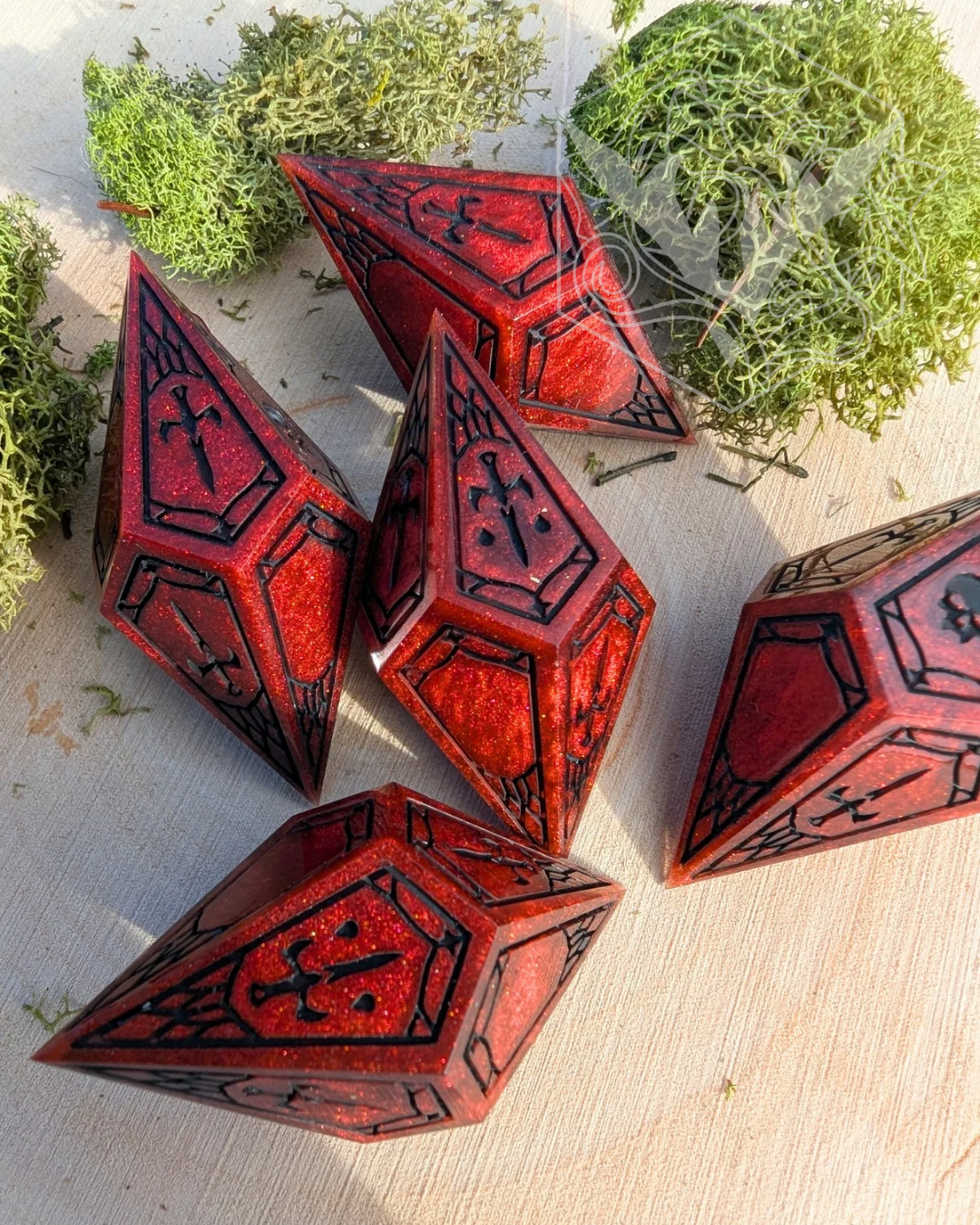 Red Velvet - 5 Piece Vampire the Masquerade Hunger Dice