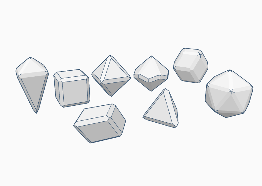 Standard Dice Set - Chamfer Edition STL
