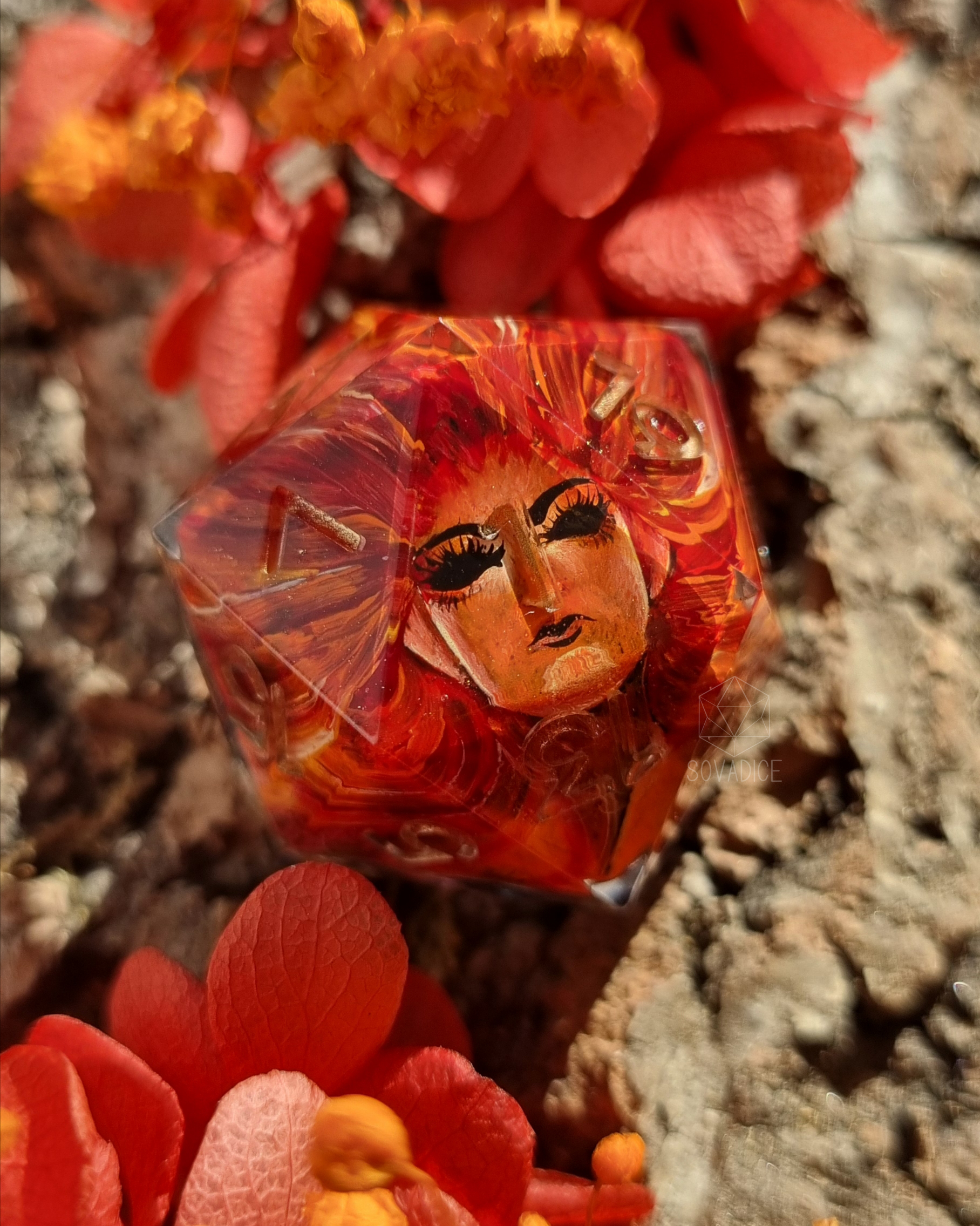 Warmth Always Wins - 30mm Handpainted d20
