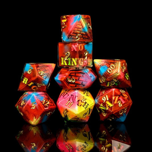 The Resistance - 8-Piece Dice Set + Frame