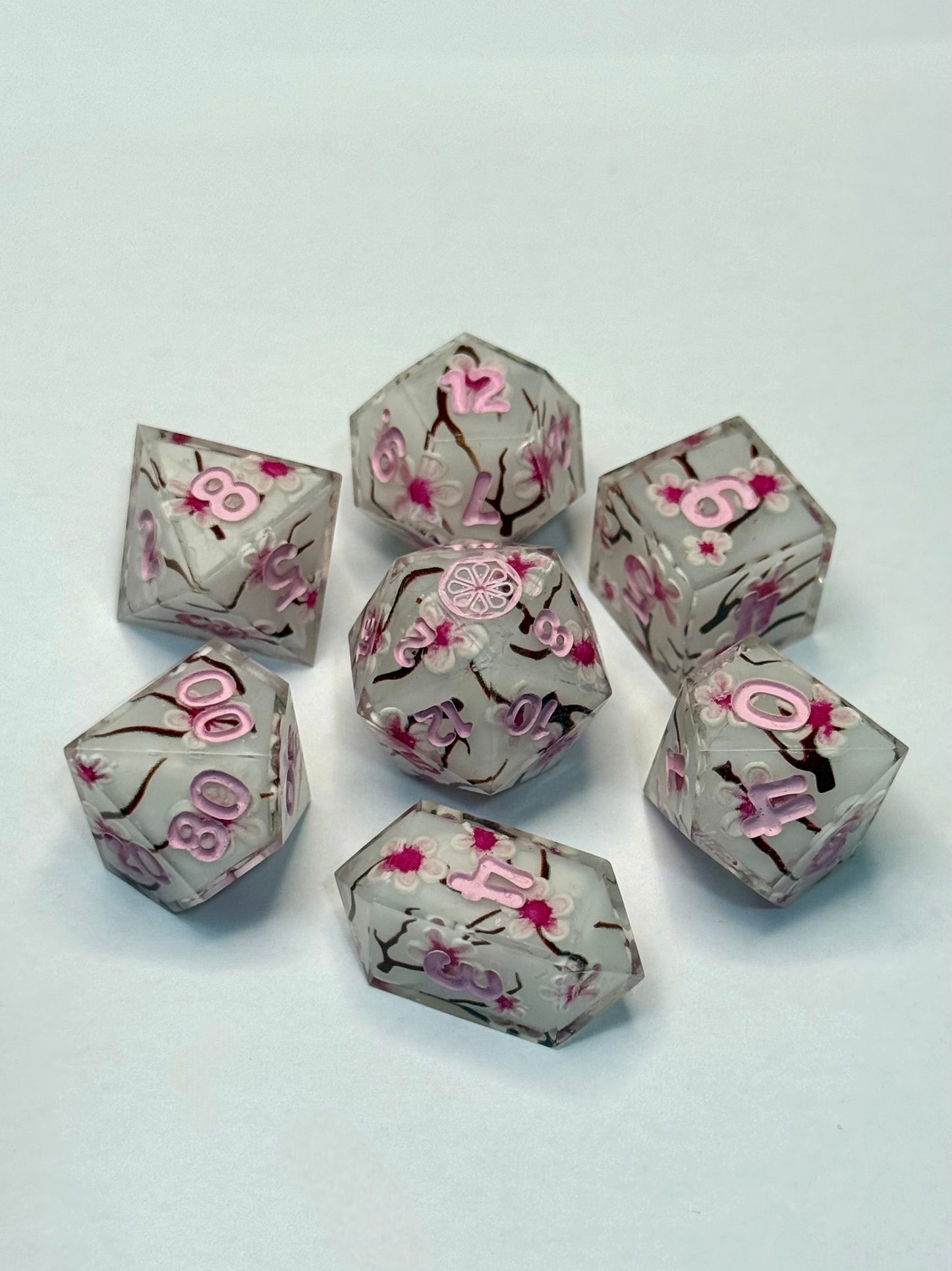 Winter Sakura - 8-Piece Dice Set